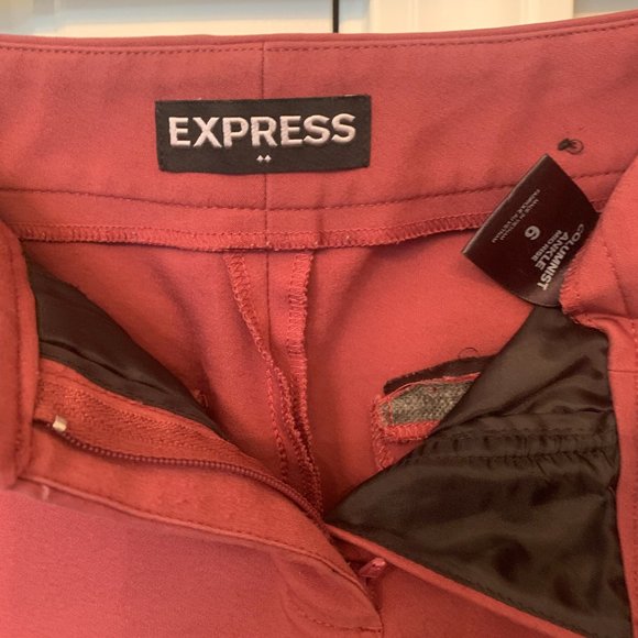Express Mauve Cropped Slacks - Picture 3 of 3